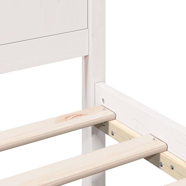 Weißes Kiefer Bettgestell Weiß Massivholz Kiefer 135 x 190 cm