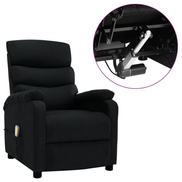 Massagesessel Elektrisch Schwarz Stoff