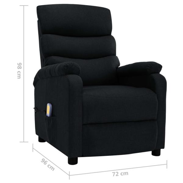 Massagesessel Schwarz Stoff