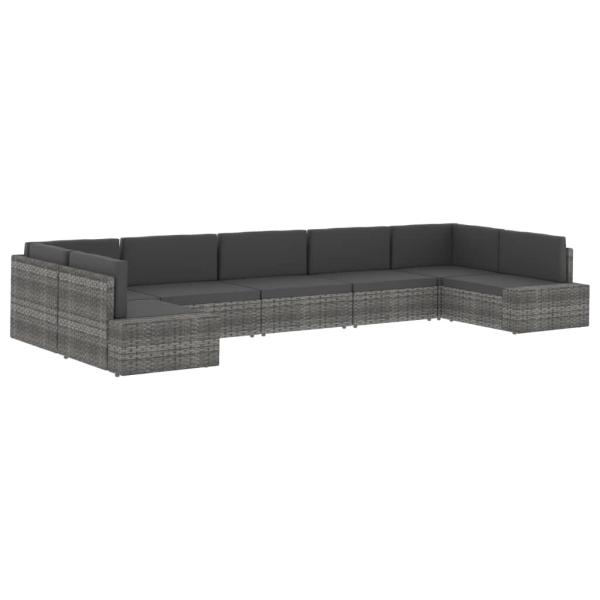 Modulares Sofa-Eckteil Poly Rattan Schwarz