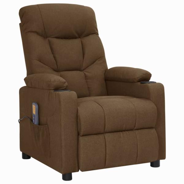 Massagesessel Braun Stoff