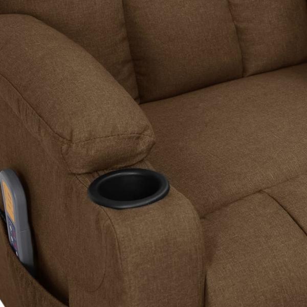 Massagesessel Braun Stoff