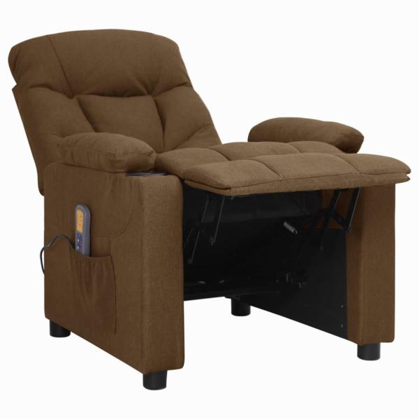 Massagesessel Braun Stoff