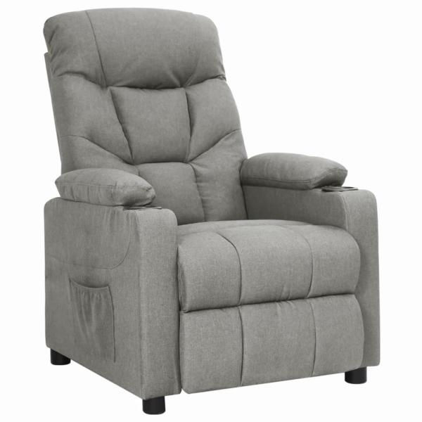 ARDEBO.de - Relaxsessel Hellgrau Stoff