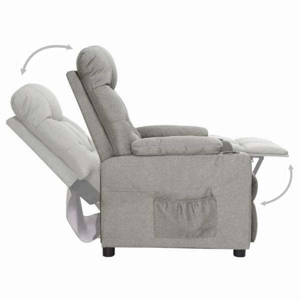 Relaxsessel Hellgrau Stoff