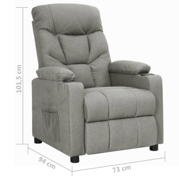 Relaxsessel Hellgrau Stoff