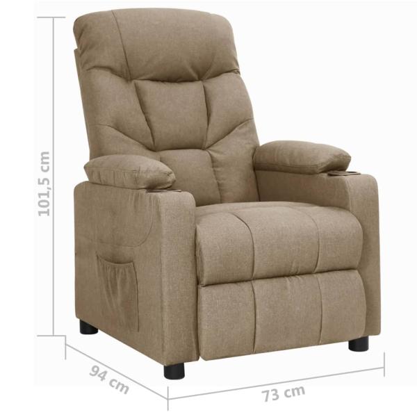 Aufstehsessel Taupe Stoff