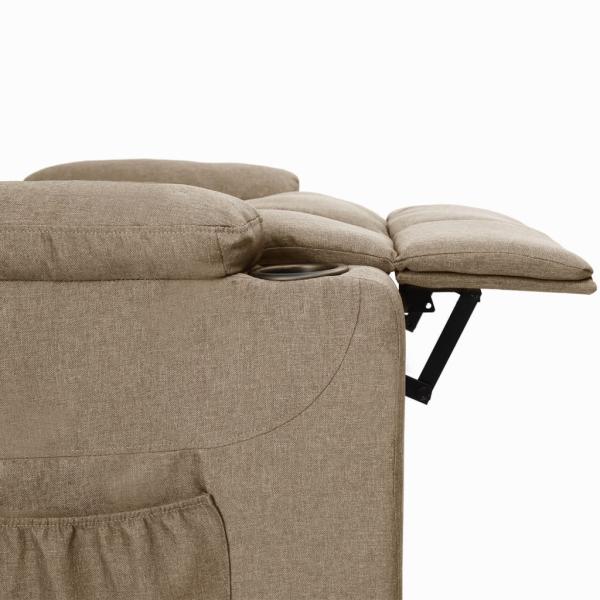 Aufstehsessel Taupe Stoff