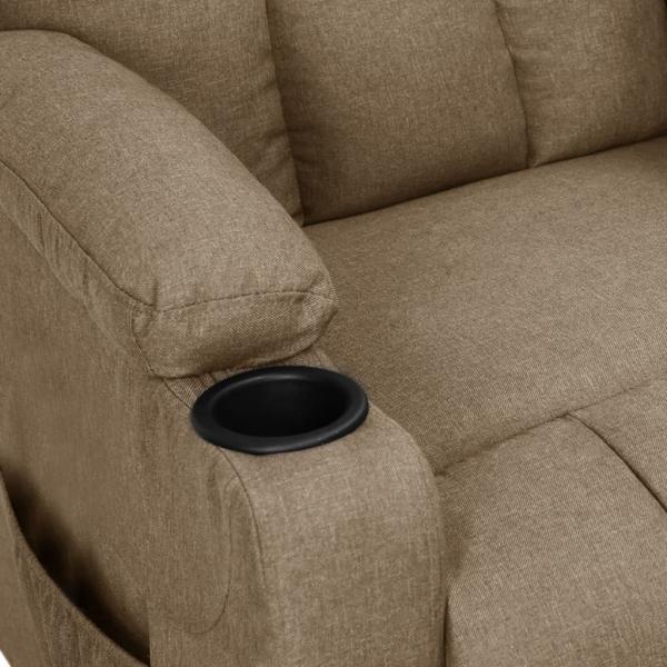 Aufstehsessel Taupe Stoff