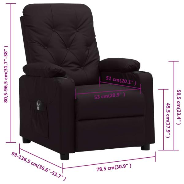 Relaxsessel Elektrisch Schwarz Kunstleder