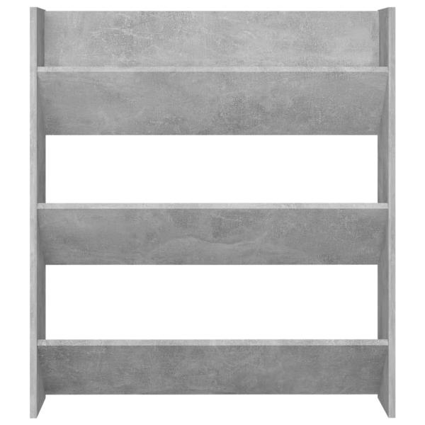Wand-Schuhschrank Betongrau 80x18x90 cm Holzwerkstoff