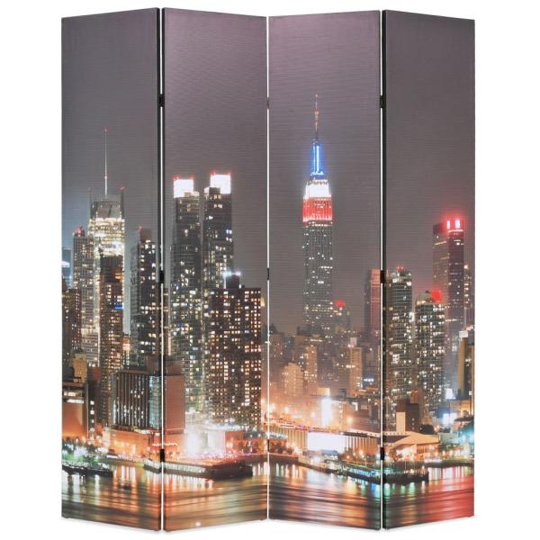 ARDEBO.de - Raumteiler klappbar 160 x 170 cm New York bei Nacht