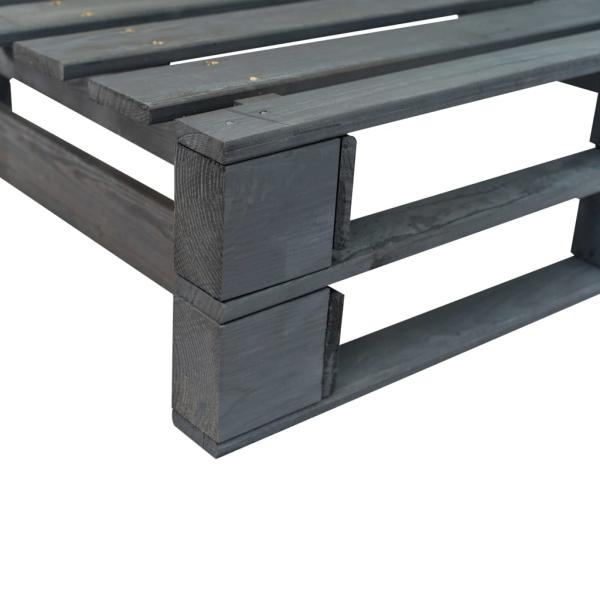 Outdoor-Sofa Paletten mit Kissen in Grau Kiefernholz