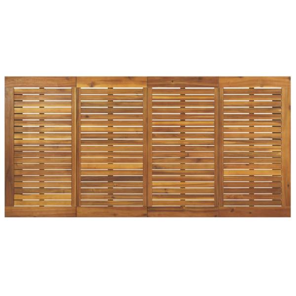 7-teiliges Garten Esszimmer Set Schwarz Poly-Rattan Akazie, Stapelbare Gartenstühle mit Kissen 2 Stk Schwarz Poly-Rattan