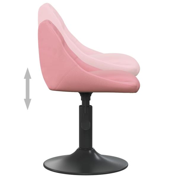 Esszimmerstühle 4 Stk. Drehbar Rosa Samt