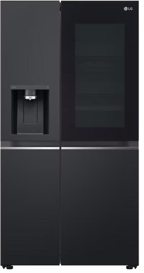 ARDEBO.de LG GSGV91EVAD Stand Side-by-Side Kombination, 91,3 cm breit, 635 L, Eis-, Crushed Ice- und Wasserspender, Wassertank, WLAN, Essence Black Steel