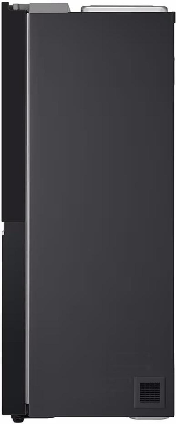 LG GSGV91EVAD Stand Side-by-Side Kombination, 91,3 cm breit, 635 L, Eis-, Crushed Ice- und Wasserspender, Wassertank, WLAN, Essence Black Steel