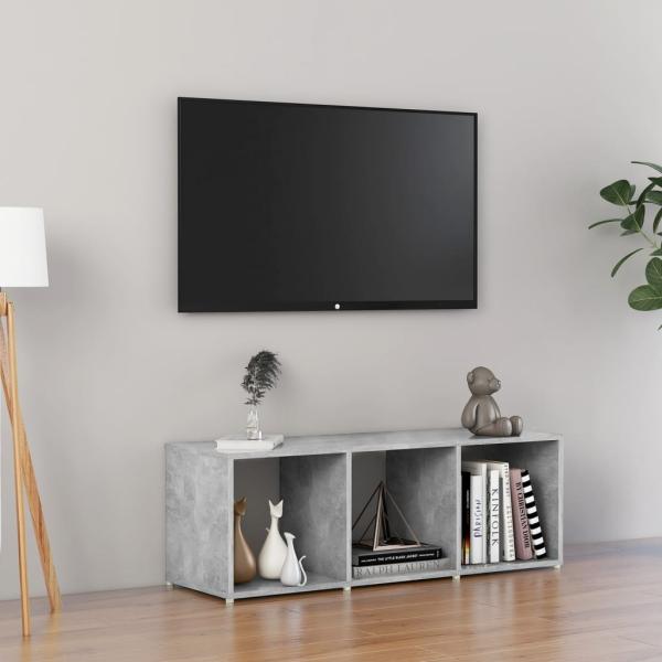 ARDEBO.de - TV-Schrank Betongrau 107x35x37 cm Holzwerkstoff