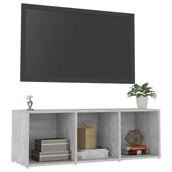 TV-Schrank Betongrau 107x35x37 cm Holzwerkstoff