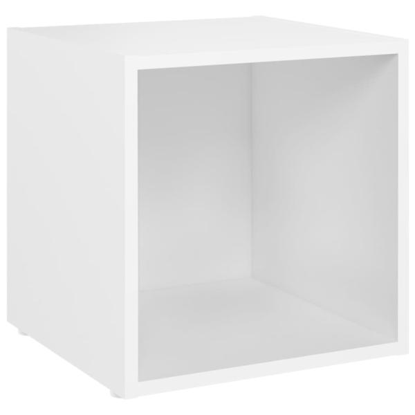 3-tlg. TV-Schrank-Set Weiß Holzwerkstoff