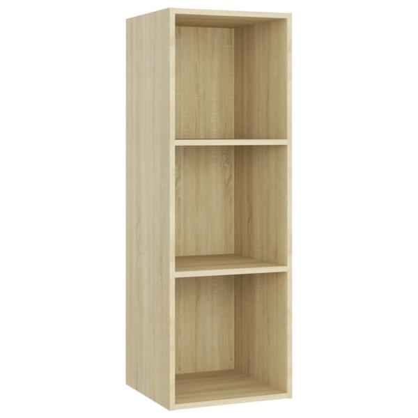 TV-Schränke 3 Stk. Sonoma-Eiche 107x35x37 cm Holzwerkstoff