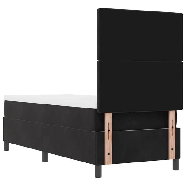 Boxspringbett mit Matratze Schwarz 80x200 cm Samt