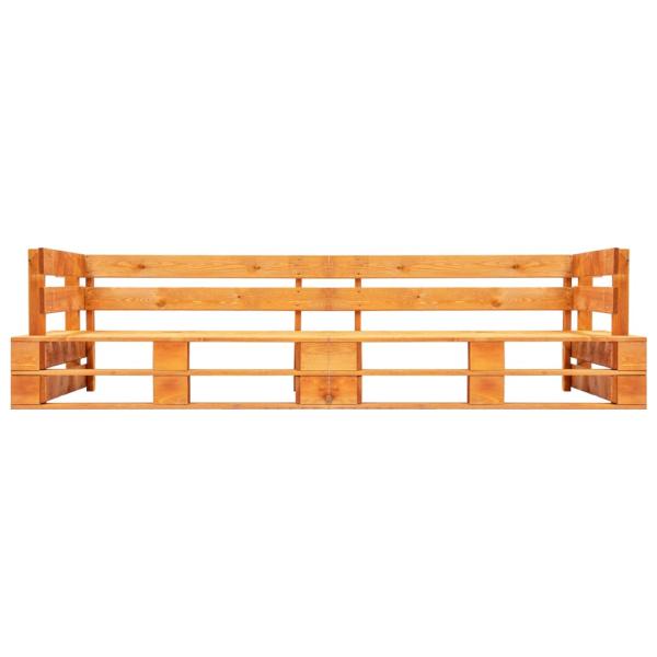 2-tlg. Garten-Palettensofa-Set Kissen in Grau Kiefernholz