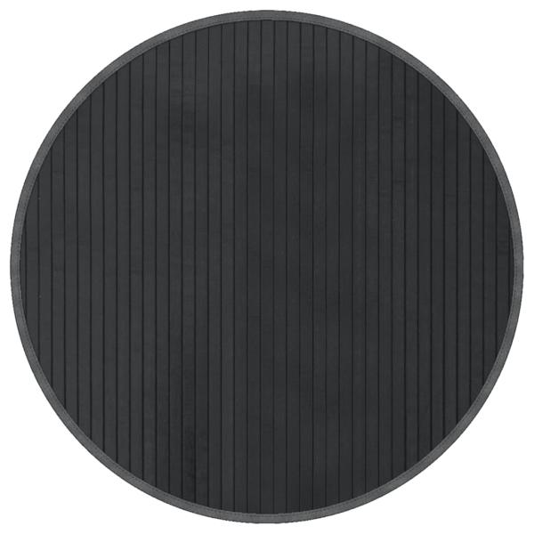 Teppich Rund Grau 60 cm Bambus