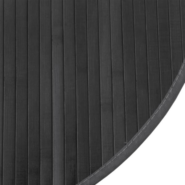 Teppich Rund Grau 60 cm Bambus