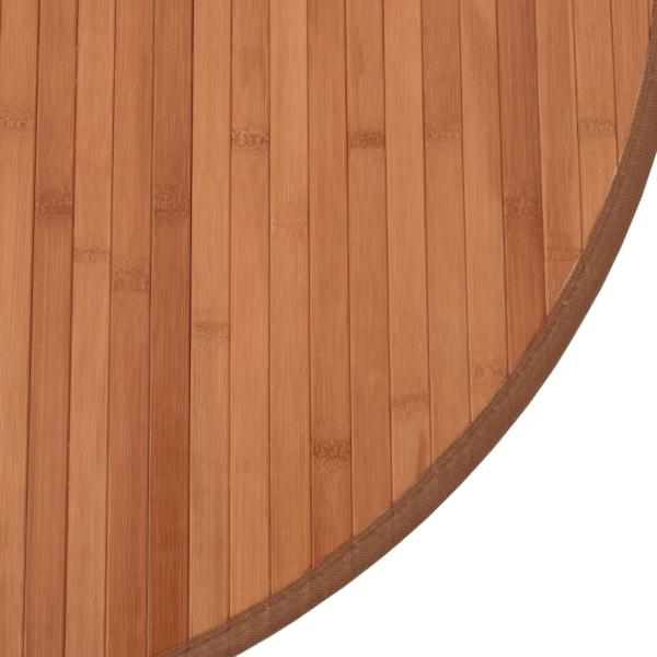 Teppich Rund Braun 60 cm Bambus