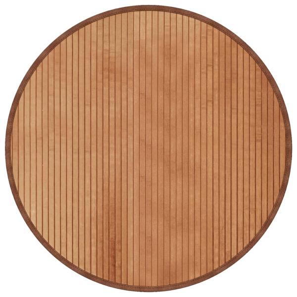 Teppich Rund Natur 80 cm Bambus