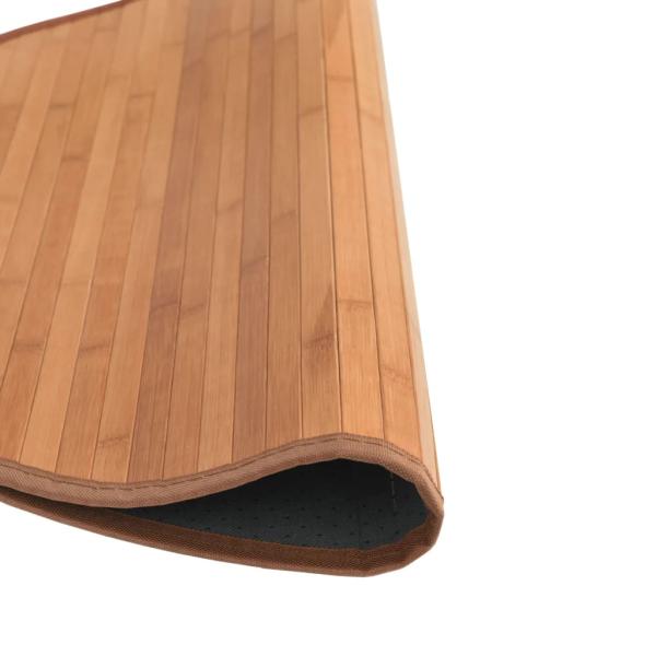 Teppich Rund Natur 80 cm Bambus