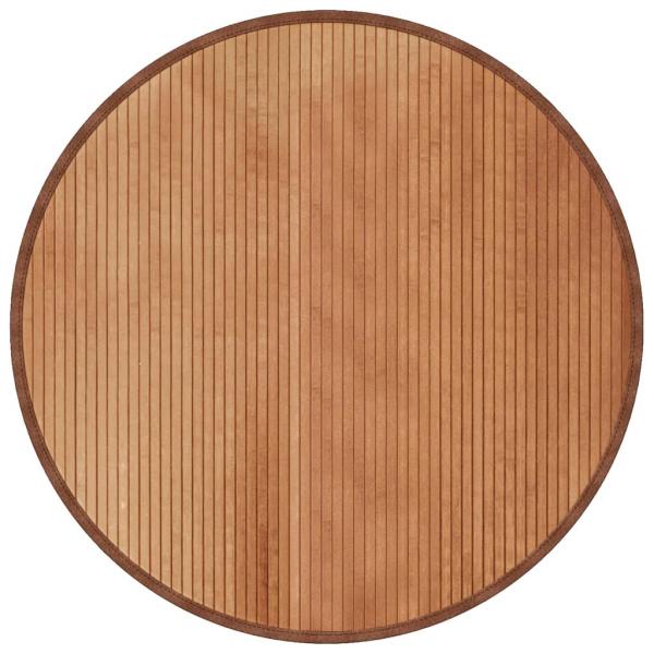 Teppich Rund Natur 100 cm Bambus