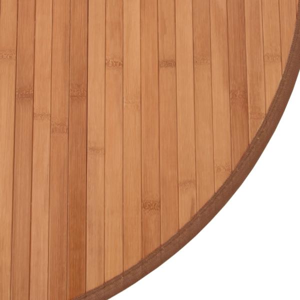 Teppich Rund Natur 100 cm Bambus