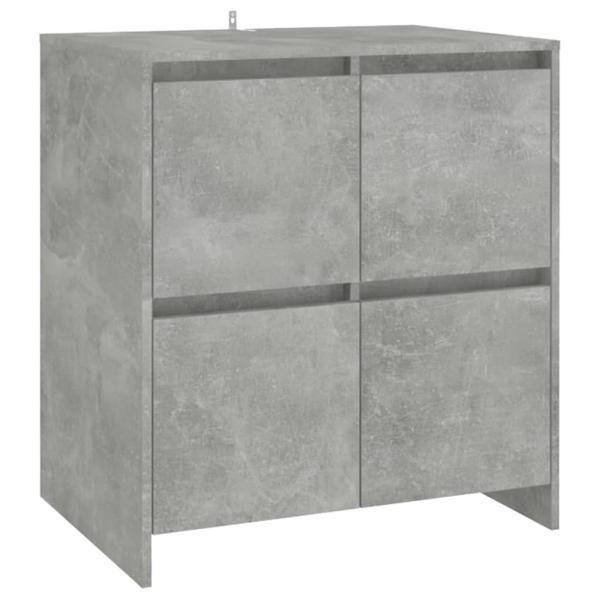 2-tlg. Sideboard Betongrau Holzwerkstoff