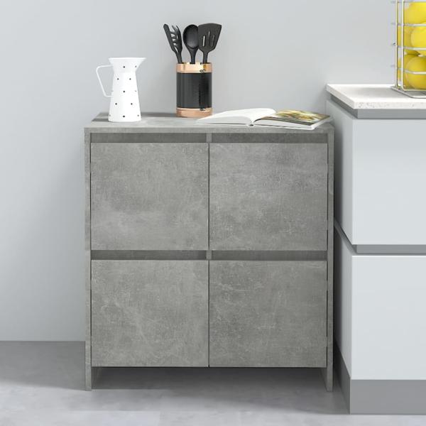 Sideboards 2 Stk. Betongrau 70x41x75 cm Holzwerkstoff