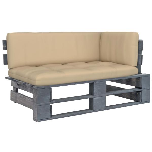 ARDEBO.de - Outdoor-Ecksofa Paletten Kiefernholz Imprägniert Grau