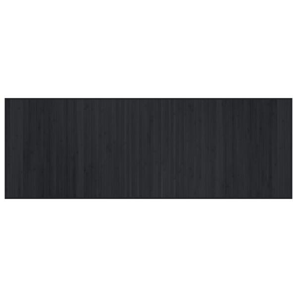 Teppich Rechteckig Schwarz 70x200 cm Bambus