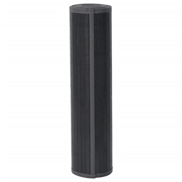 Teppich Rechteckig Grau 60x100 cm Bambus