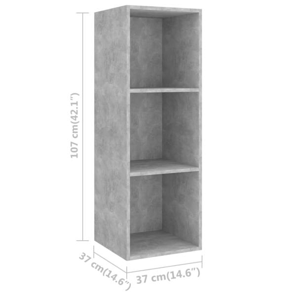 4-tlg. TV-Schrank-Set Betongrau Holzwerkstoff