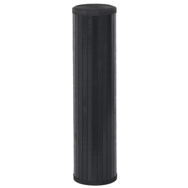 Teppich Rechteckig Schwarz 60x200 cm Bambus