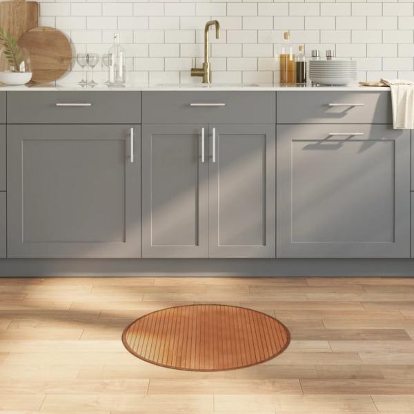 ARDEBO.de - Teppich Rund Natur 60 cm Bambus
