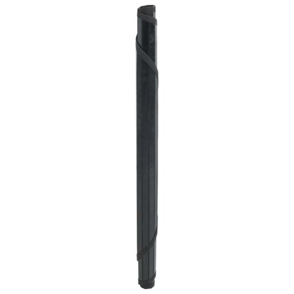 Teppich Rund Schwarz 100 cm Bambus