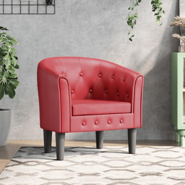 ARDEBO.de - Clubsessel Weinrot Kunstleder