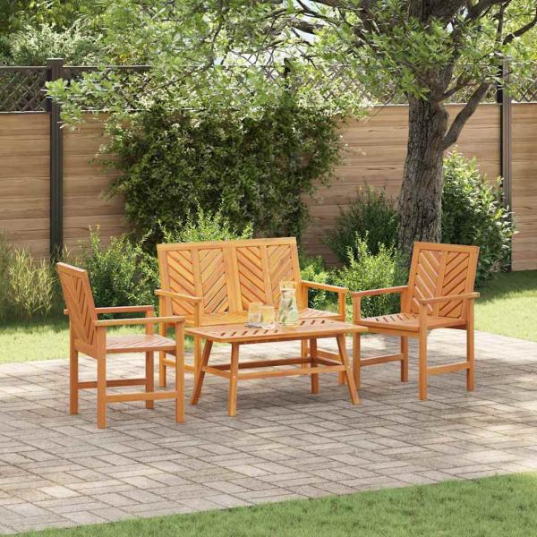 ARDEBO.de - 4-teilige Garten Lounge Set Massivholz Akazie