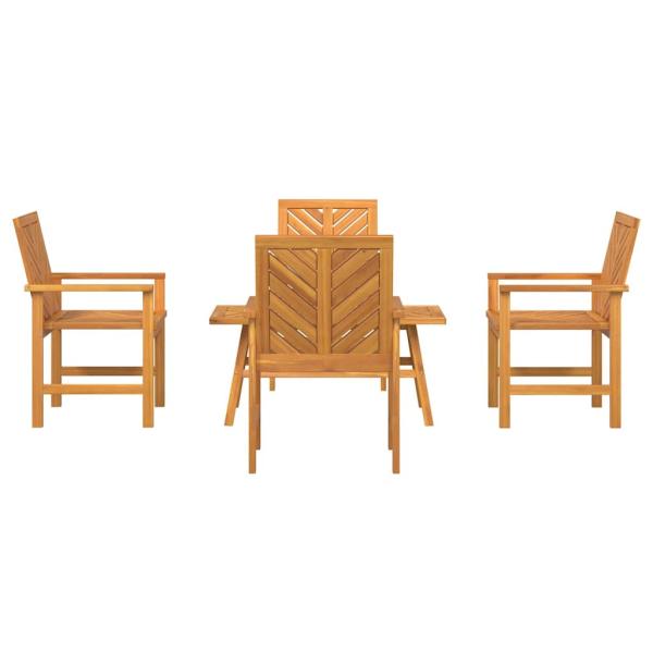 4-teilige Garten Lounge Set Massivholz Akazie