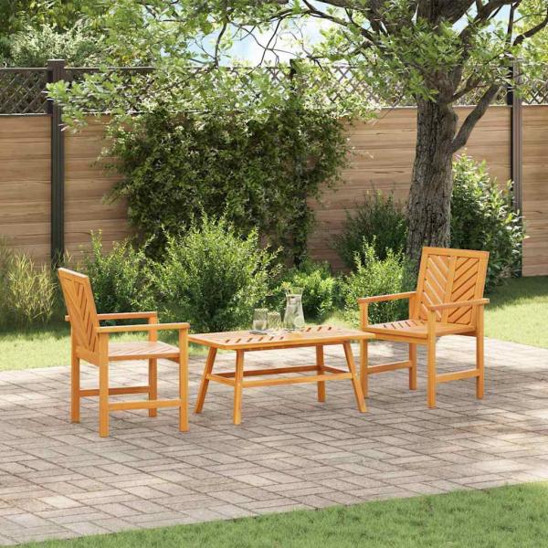 ARDEBO.de - 3-teilige Garten Lounge Set Massivholz Akazie