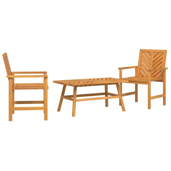 3-teilige Garten Lounge Set Massivholz Akazie