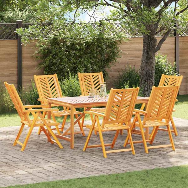 ARDEBO.de - Neigbare Gartenstühle 6 Stück aus Massivholz Akazie
