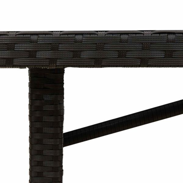 Garten Essgruppe mit Kissen 9 pcs Schwarz Poly-Rattan